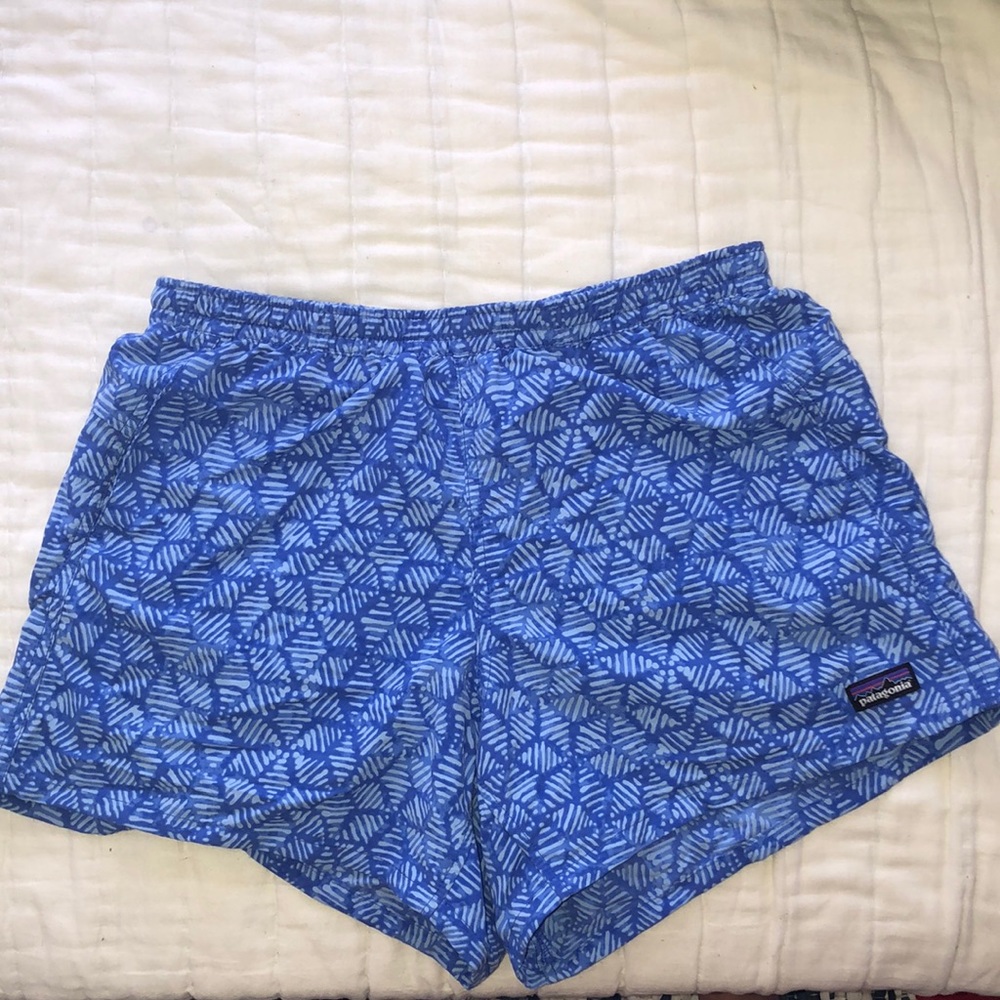 Patagonia Blue Barely Baggies